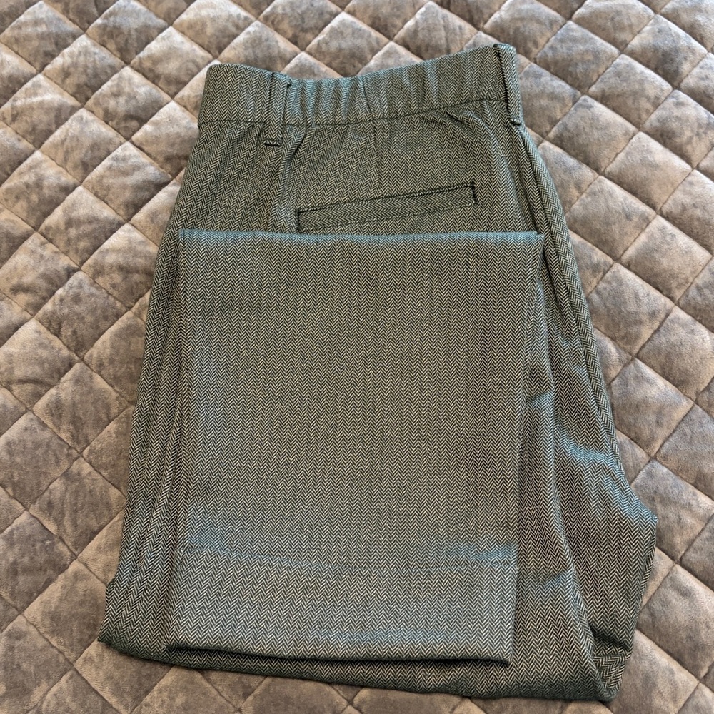 J. Jill Green Herringbone Patterned Pants